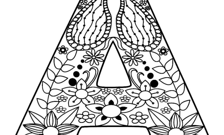 Letter A Coloring Page