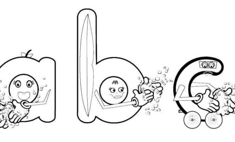Letter Abc Coloring Page