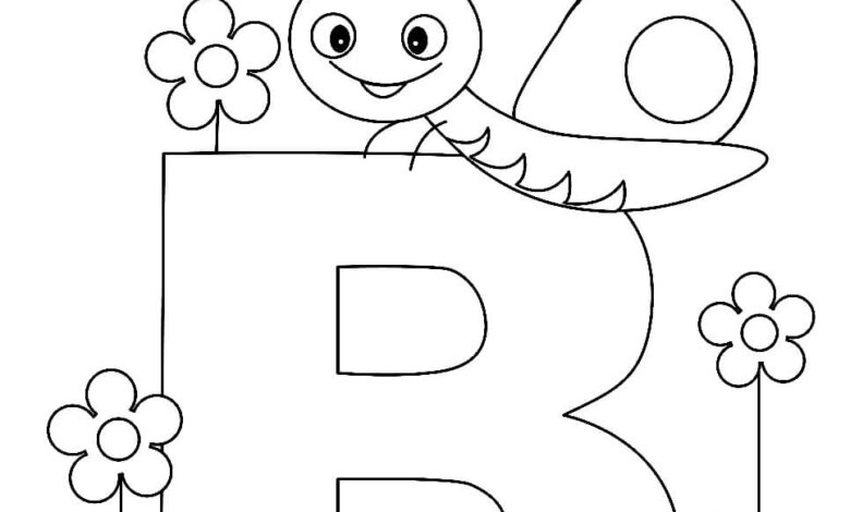 Letter B Coloring Page