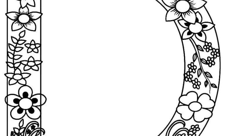 Letter D Coloring Page