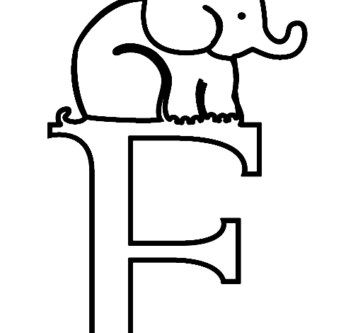 Letter E Coloring Page