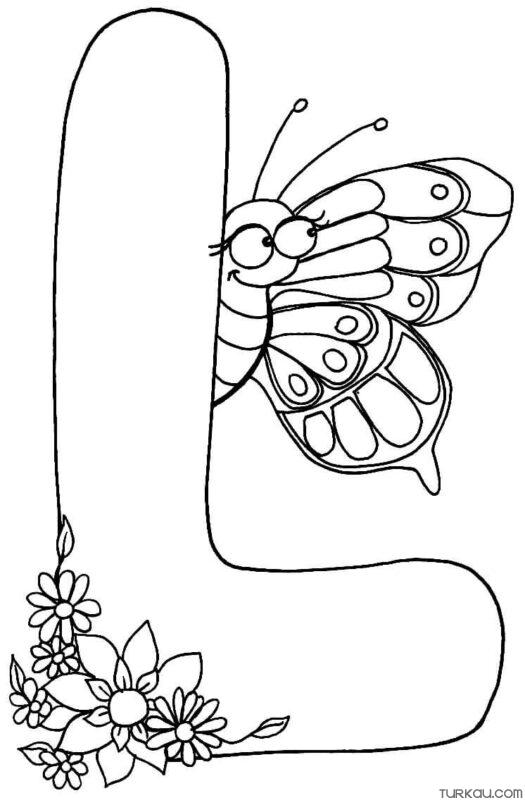 Letter L Coloring Page » Turkau