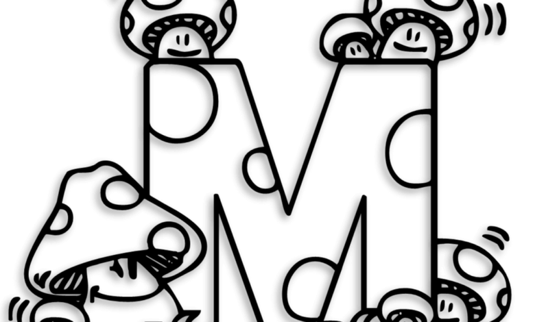 Letter M Coloring Page