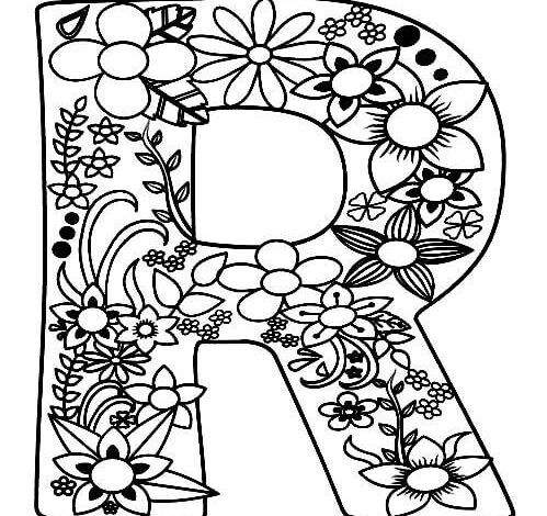 Letter R Coloring Page