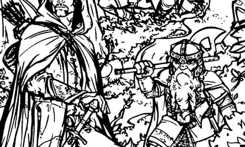 Lord Of The Rings Coloring Page