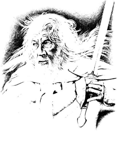 Lord of The Rings Gandalf Coloring Page