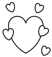 Aşk Kalp Boyama Sayfası