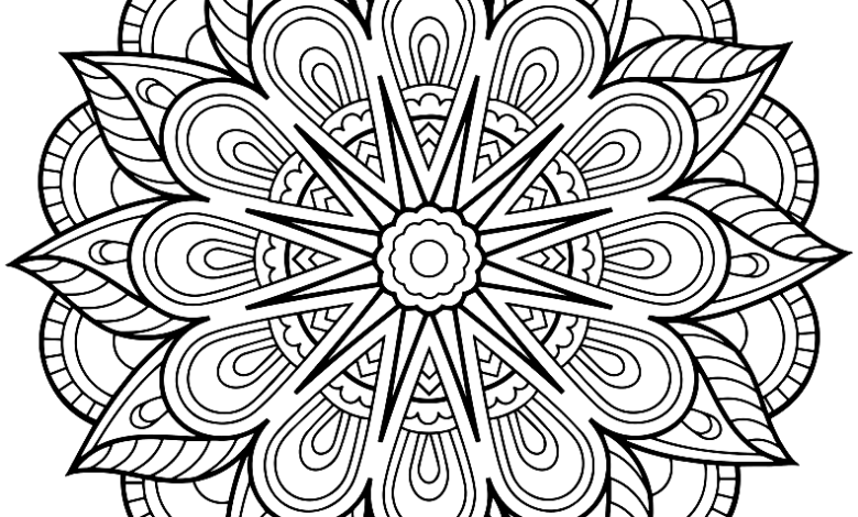 Mandala Flower Coloring Page