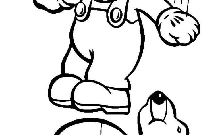 Mario and Turtle Game Coloring Pages
