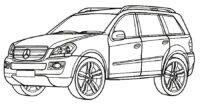 Mercedes Jeep Coloring Page