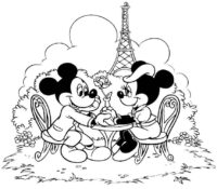 Mickey Mouse Drawing Coloring Page