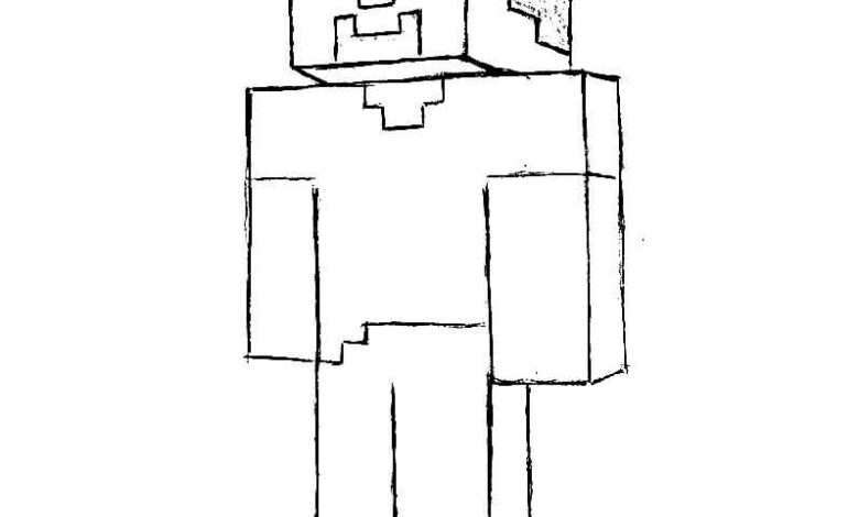 Minecraft Coloring Page