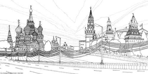 Moscow City Coloring Page