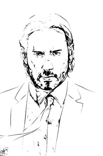 Movie John Wick Coloring Page
