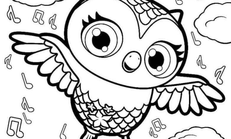 Music Owl Coloring Page