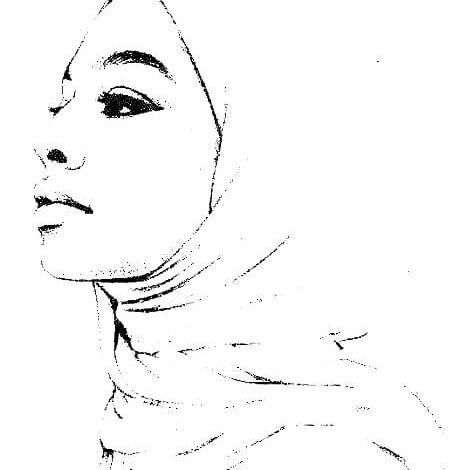 Muslim Girl Coloring Page