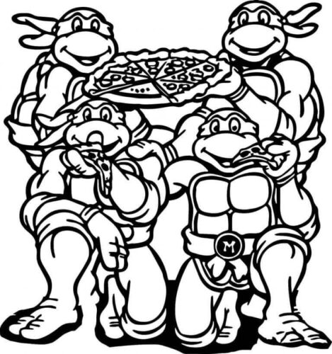 Mutant Ninja Kaplumbağalar Boyama Sayfası