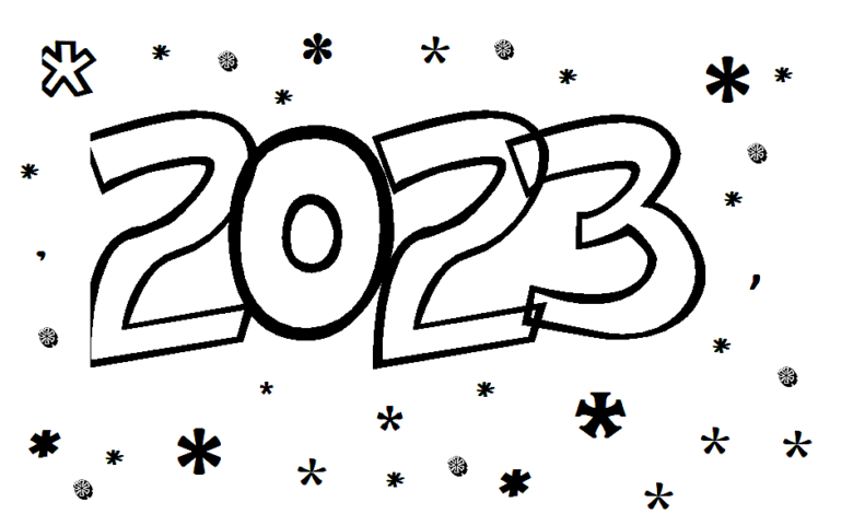New Year 2023 Coloring Pages