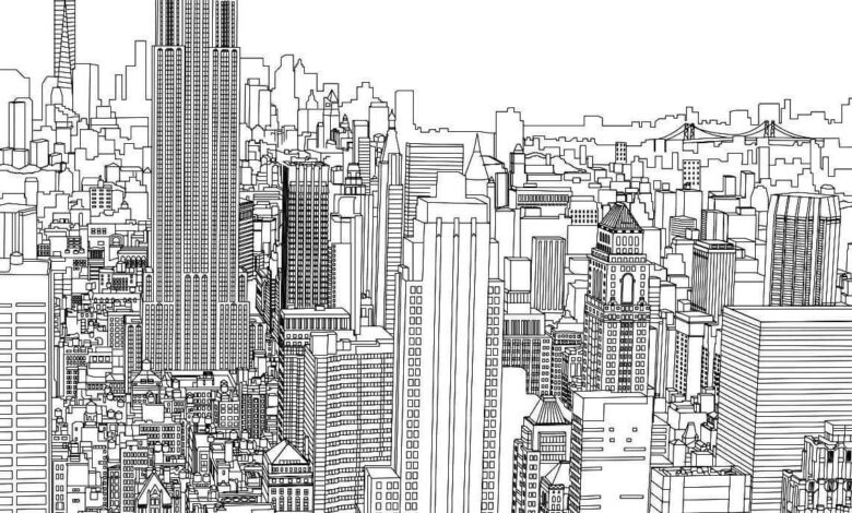 New York City Coloring Page