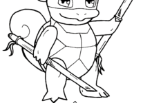 Ninja Squirtle Coloring Pages