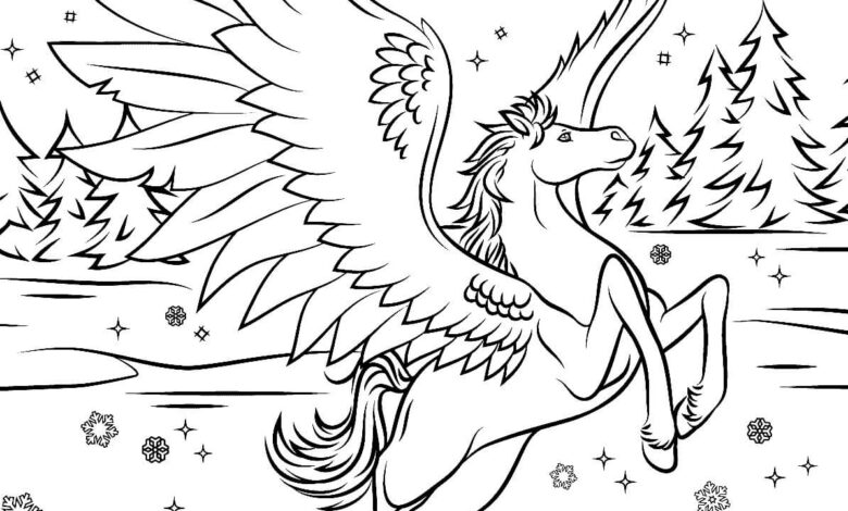 Pegasus Coloring Page
