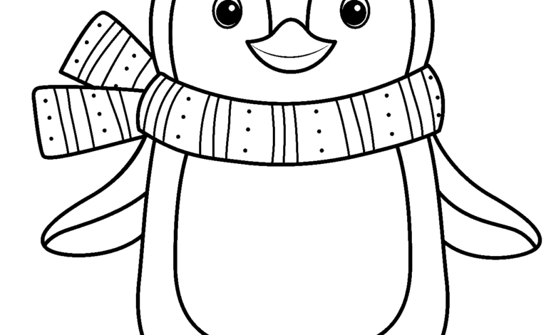 Penguin Coloring Page