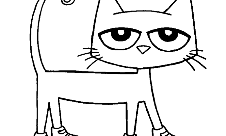 Pete The Cat Coloring Page