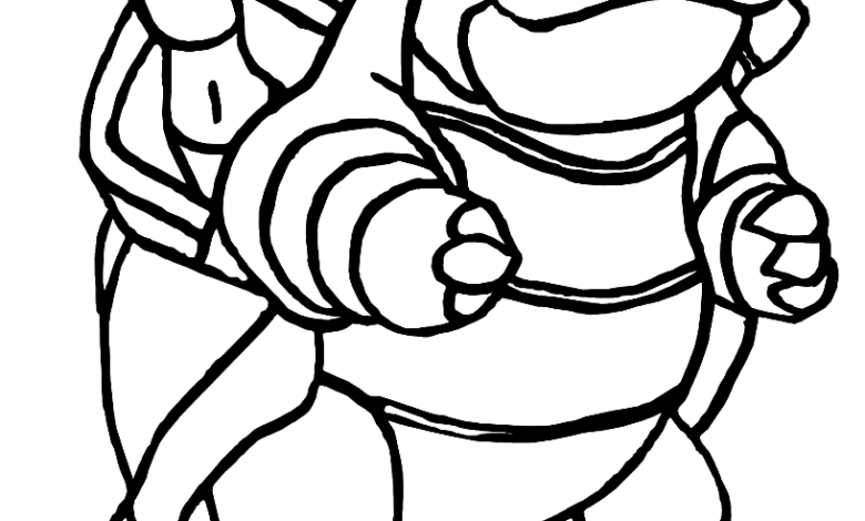 Pokemon Blastoise Coloring Page