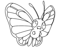 Pokemon Butterfree Coloring Page