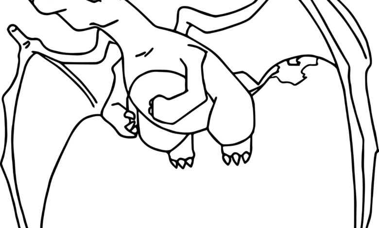 Pokemon Charizard Coloring Page