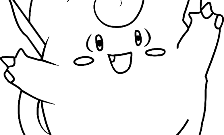 Pokemon Clefairy Coloring Page