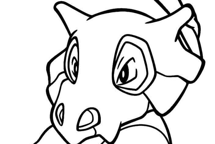 Pokemon Cubone Coloring Page