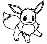 Pokemon Cute Eevee Coloring Page for Girls