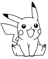 Pokemon Cute Pikachu Coloring Page