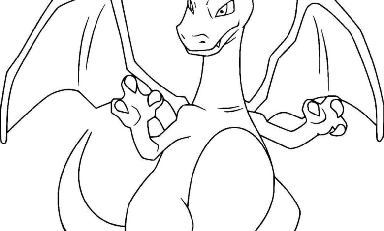 Pokemon Dinosaur like Charizard Coloring Page