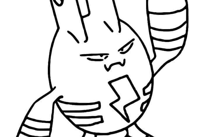 Pokemon Elekid Coloring Page