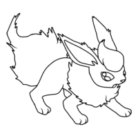 Pokemon Flareon Coloring Page