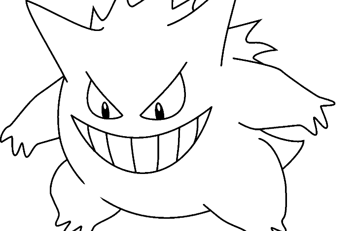 Pokemon Gengar Coloring Page