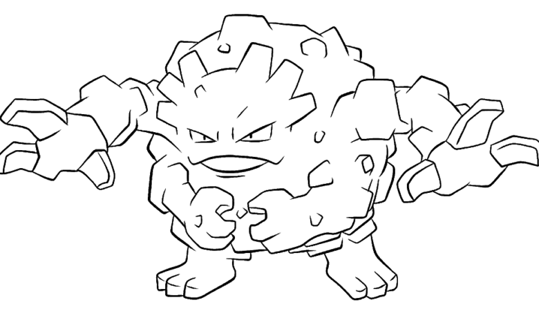 Pokemon Graveler Coloring Page