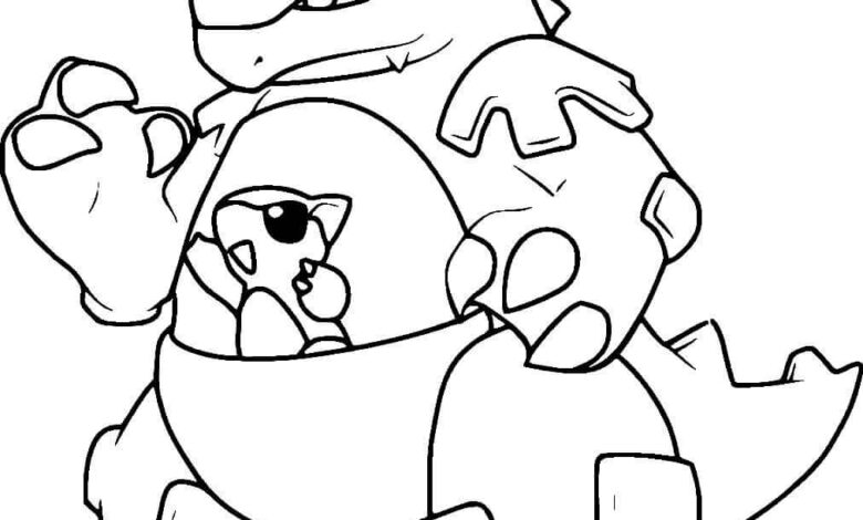 Pokemon Kangaskhan Coloring Page