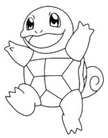 Pokemon Merry Squirtle Coloring Page