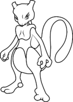 Pokemon Mewtwo Coloring Page