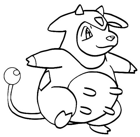 Pokemon Miltank Coloring Page