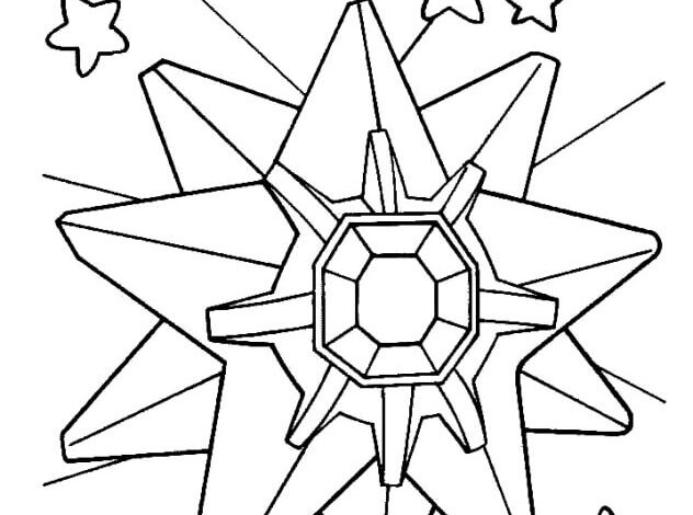 Pokemon Mistys Starmie Coloring Page
