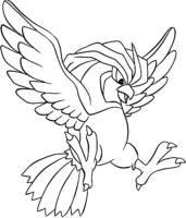 Pokemon Pidgeotto Coloring Page