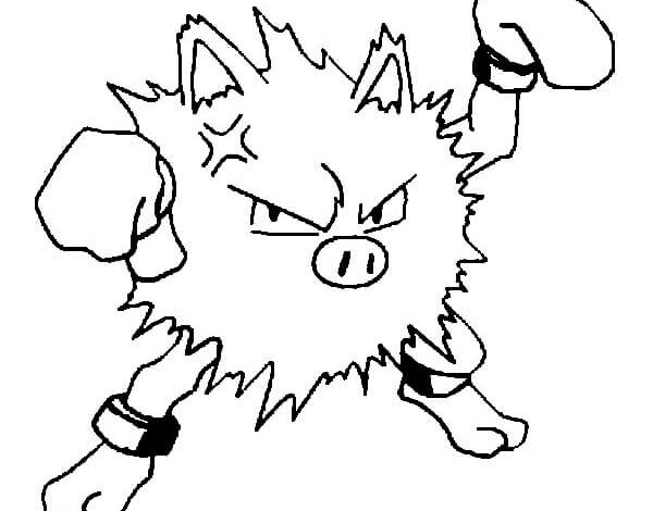 Pokemon Primeape Coloring Page