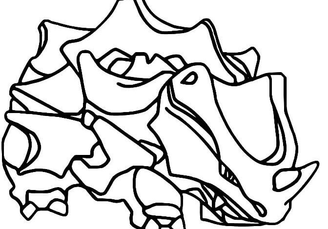 Pokemon Rhyhorn Coloring Page