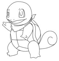 Pokemon Squirtle Bandana Coloring Page