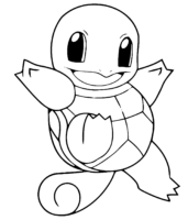 Pokemon Squirtle Jump Coloring Pages