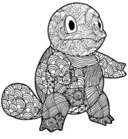Pokemon Squirtle Mandala Coloring Page